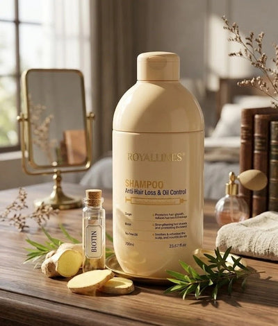 ROYAL LINES Anti-Hair Loss & Oil Control Shampoo (Ginger + Biotin + Tea Tree Oil)